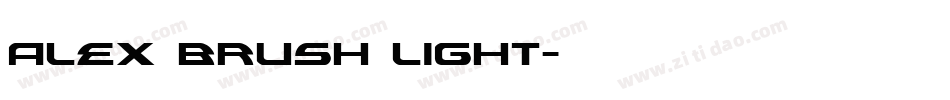 alex brush light字体转换